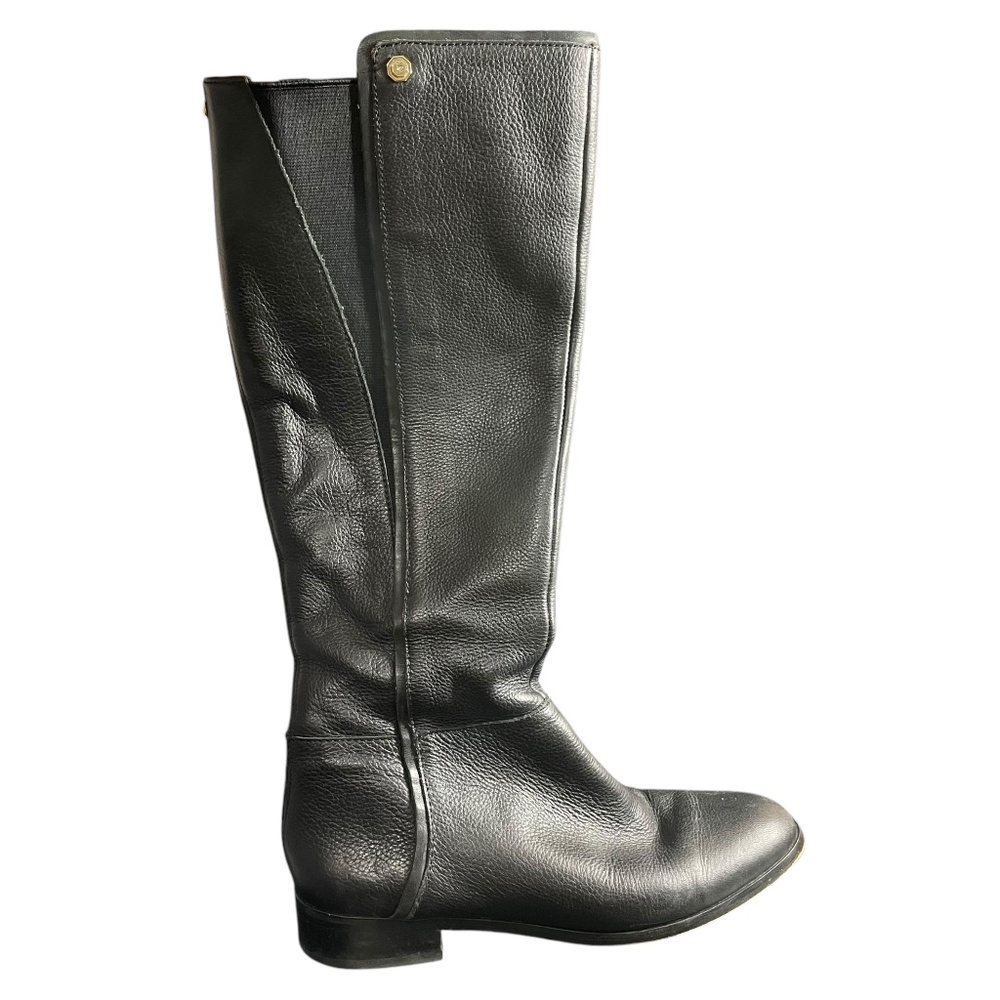 Genuine Leather Riding Boots 5.5 Louise et Cie Zaya Black Tall Round Toe Classic